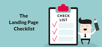 landing page checklist